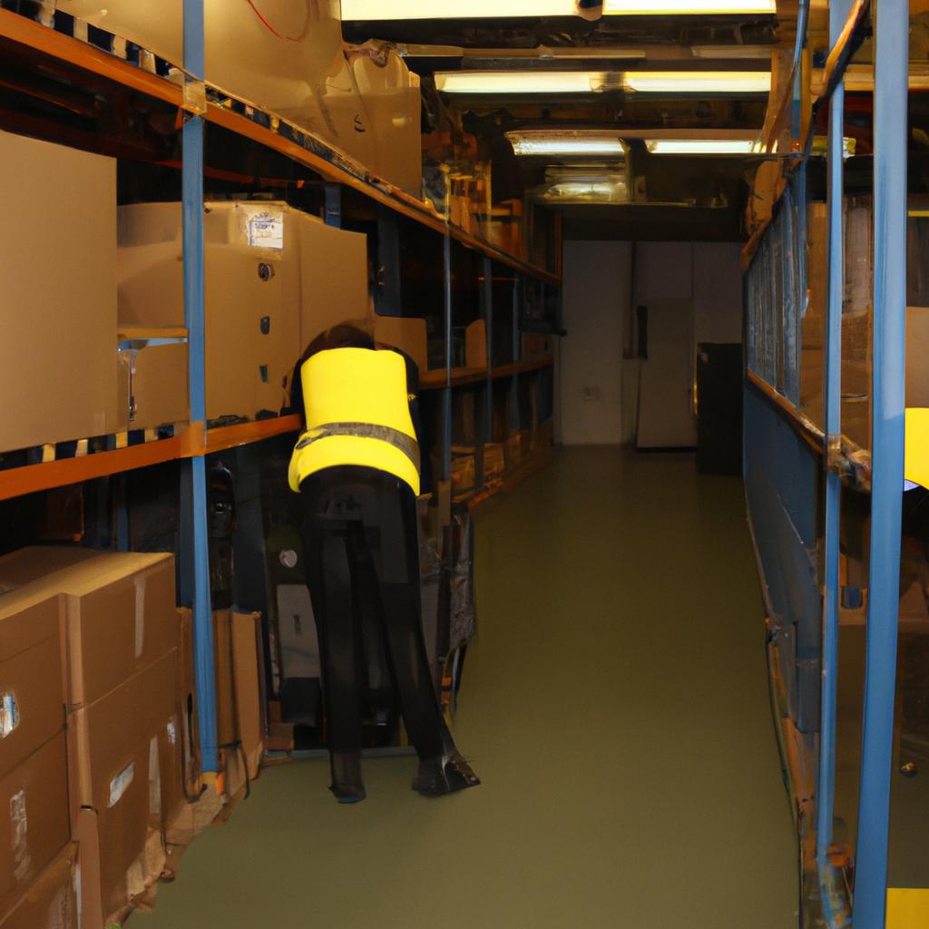 Person working in warehouse operations